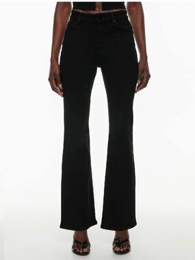 Aritzia Ten Motive Flared Black Jeans (Tight high rise flared jeans)